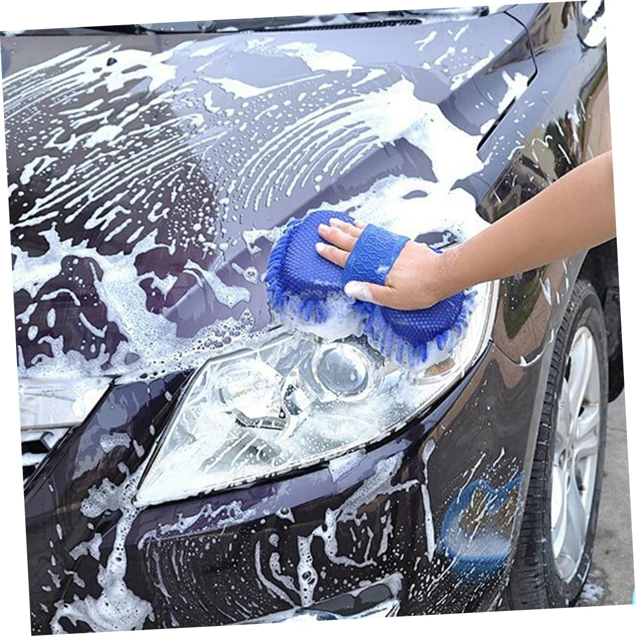 4 Pcs Auto Wash Gloves Car Wash Gloves Car Wash Mitt Car Sponge Clean Car Wash Tools
