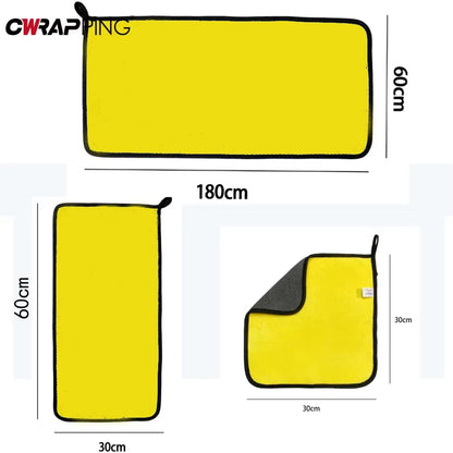 1/2Pcs Microfiber Towels Car Wash Supplies Detailing Car Glass Cleaning Tools Thicken Soft Drying Cloth Home Rag Car Accessories