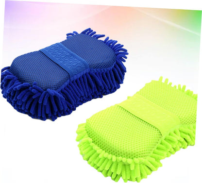4 Pcs Auto Wash Gloves Car Wash Gloves Car Wash Mitt Car Sponge Clean Car Wash Tools